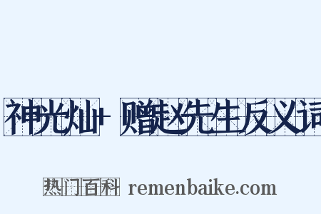 神光灿+赠赵先生反义词是什么意思的图片